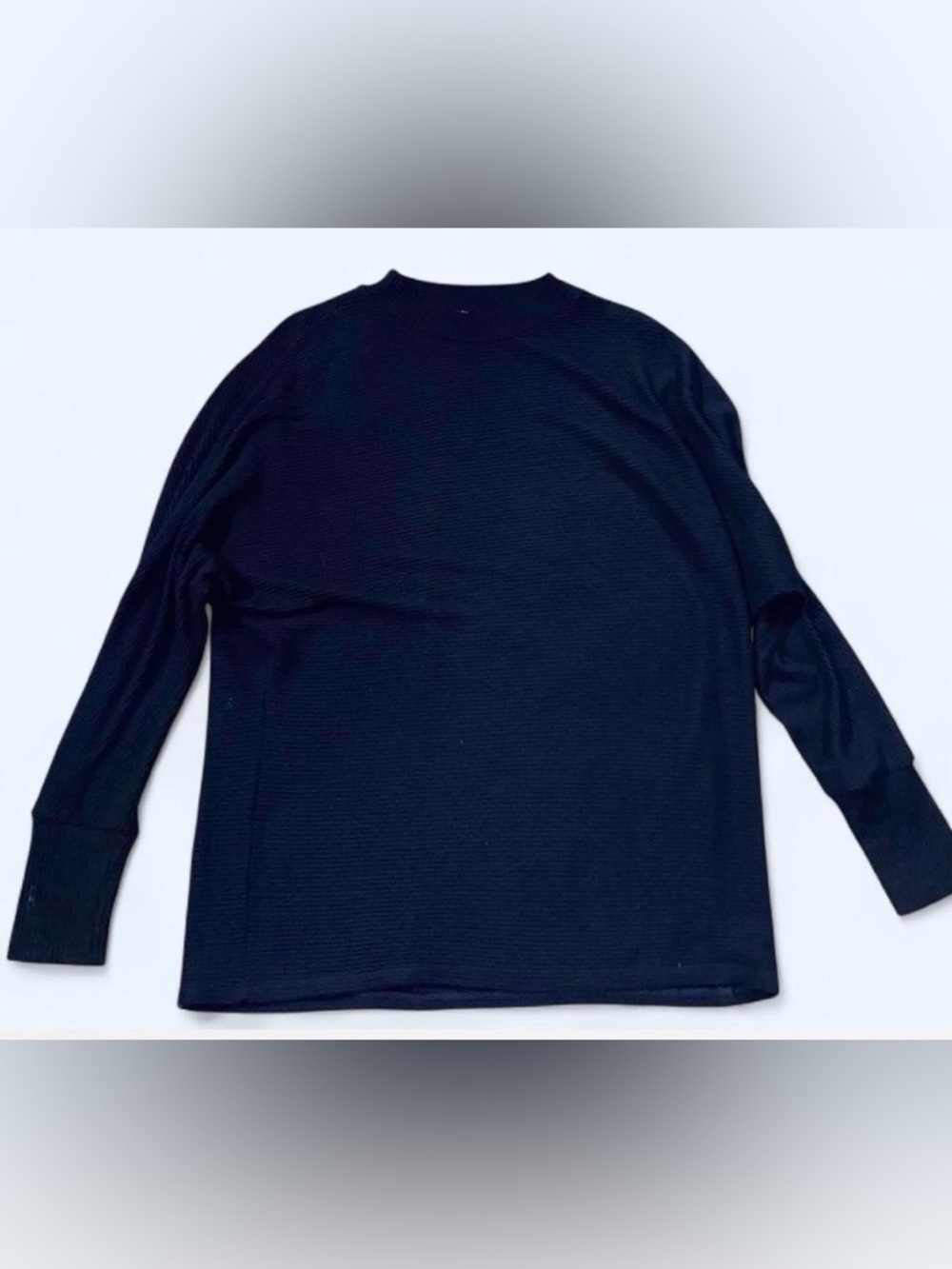 Matty M Dark Blue Long Sleeve Knit Sweater